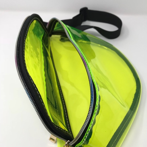 Fanny Pack Polyurethane Mini Bag w Rainbow Shine - Picture 5 of 6